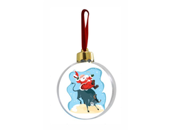 Новогодний ёлочный шар с символикой "Быка" №8