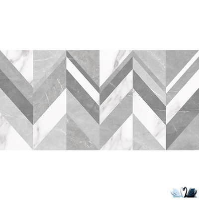 Плитка настенная Laparet Venus серый узор 08-00-06-2681 20х40 см мраморная плитка + мозаичный декор