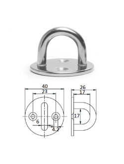 Планка круглая с обухом 6х40мм