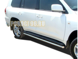 Защита штатного порога под порог d42 для Toyota Land Cruiser 200 2007-2012