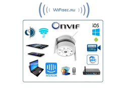 DE/VN-XMC40 Панорамная WiFi/LAN охранная видеокамера/датчик дыма. Ночное видение, интерком связь, с DVR. Full HD, 4 МП (ICSEE/XMEYE)