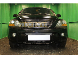 Защита радиатора KIA Sorento I рестайлинг 2006-2011 chrome низ