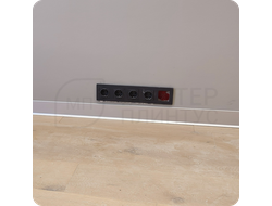 Плинтус алюминиевый ПЛ-100 3000х100х10 мм. Серебро матовое в интерьере 9