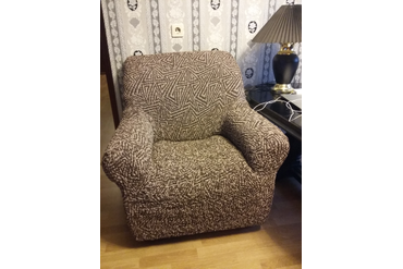 Чехол на кресло Виста Меандр Коричневый