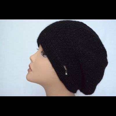 Черный вязаный берет женский Vizio Италия 6702 фото