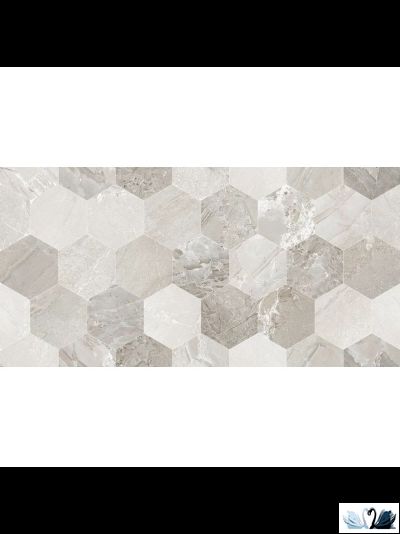 Плитка настенная Eurotile Istambul Grey Decor 30 х 60 см под мрамор