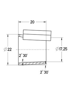 Конусный адаптер Lecomble&Schmitt 2201138 22мм 2°30' для помп 30/35/40HB
