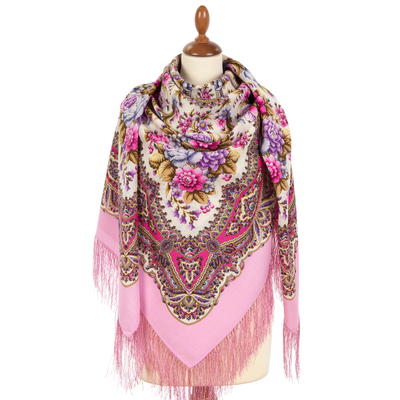 Павловопосадский платок Дни любви и цветов 2013-3