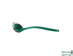 ЩЕТКА ДЛЯ ЧИСТКИ РЕШЁТКИ, ЩЕТИНА НЕРЖ.СТАЛЬ, ЗЕЛЁНАЯ РУЧКА, 127129