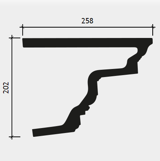 Карниз 4.31.301 сборный - 202*258*2000мм