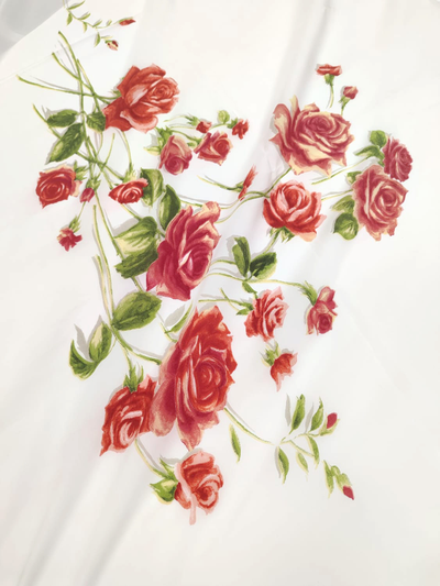 Павловопосадский платок Розы на снегу 1227-2