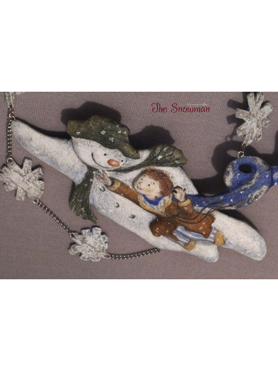 "The Snowman by Raymond Briggs". Волшебное зимнее колье в винтажном стиле