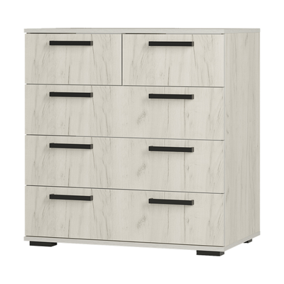 Комод Стандарт-5 NEW Дуб крафт белый, Ш800хГ460хВ829