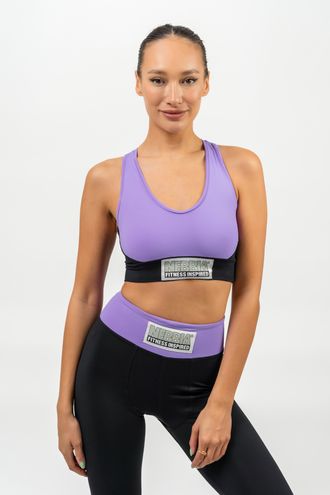 Топ HIGH-IMPACT PADDED SPORTS BRA SIGNATURE 472 Черно-Фиолетовый