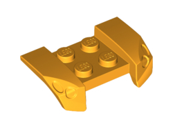 Vehicle, Mudguard 2 x 4 with Headlights Overhang, Bright Light Orange (44674 / 4215910 / 6187411 / 6327849)