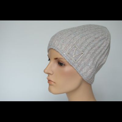 Шапка Vizio 1106 CYO серая с украшением
