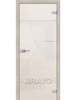 Диана Белое Сатинато - стеклянная межкомнатная дверь