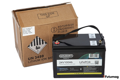 Литиевый тяговый аккумулятор Gelbert LiFePO4 (24V/100Ah/120А/2,400Wh) Bluetooth