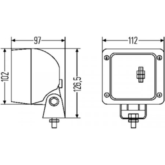 Фара рабочего света Hella External FF Ultra Beam Standart (H3, 12V) с рифленым стеклом (1GA 007 506-081)