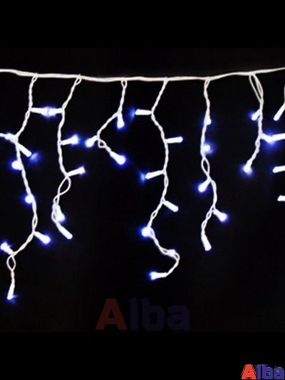 Бахрома 3*0.5 м СИНИЙ+БЕЛЫЙ, постоянное свечение IP 54