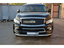 Защита переднего бампера d76  для Infiniti QX80