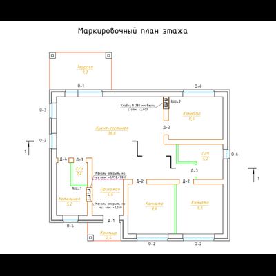 Одноэтажный дом с тремя спальнями 94м² (S64)