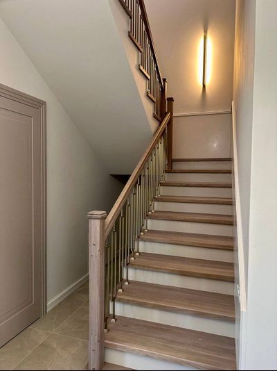 Обшивка лестницы на бетонном основании