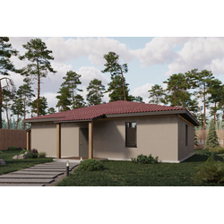 Одноэтажный дом с двумя спальнями 99.12м² и террасой 21м2 (S18)