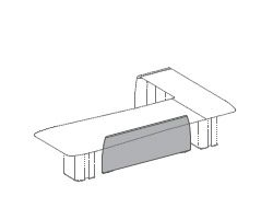 Фронтальная панель для столов руководителей на опорной тумбе, кожа