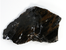 Обсидиан коричневый, необработанный образец, Армения (112*80*23 мм, вес: 128 г) №20661