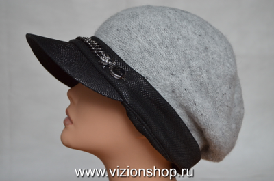 Модная кепка зима 2019 Vizio Италия 6197 WK серая