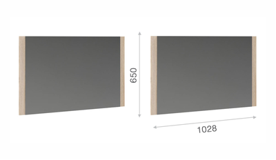 Зеркало Аврора Белый+сонома