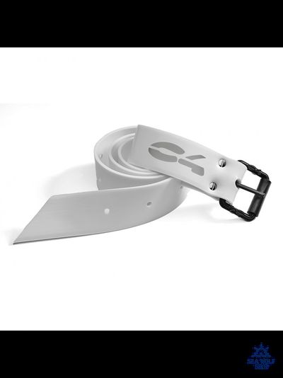 Ремень силиконовый C4 с пластик. марсельс. пряжкой, белый