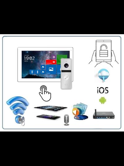 FREEDOM 10 FHD WIFI KIT - комплект из 10" сенсорного Full HD WIFI монитора и вызывной панели, с DVR (Tuya/Smart Life)