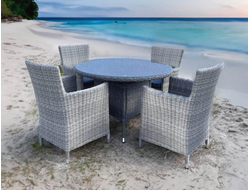 Комплект плетеной мебели AM-395C/T395 Grey 4Pcs