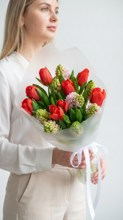 Букет цветов на 8 марта № 769