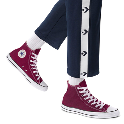 Кеды Конверс бордовые высокие m9613 с чем носить фото