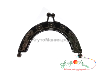 Металлическая застёжка для сумки - ВС-15 Фермуар 8см*4,5см - ЧЁРНЫЙ