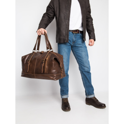 Кожаная дорожная сумка Campora Premium sienna (арт. 
4019-63)