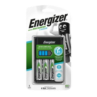 Зарядное устройство Energizer: 4 слота AA/AAA, в комплекте 4 аккумулятора AA 2300mAh
