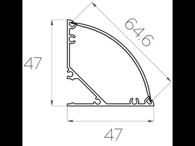 Алюминиевый профиль 4L-4747-U ANOD