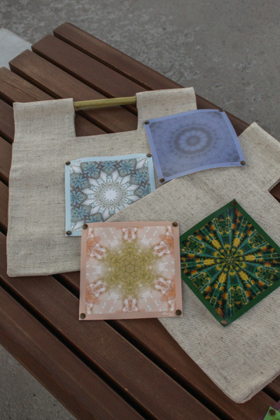 Сумка-шоппер из парусины с бамбуковыми ручками