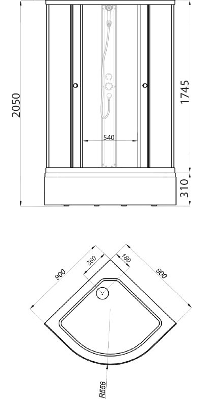 Душевой уголок Triton Лен В 90х90