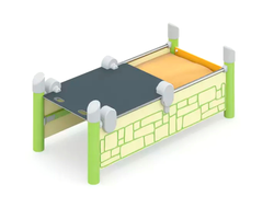 1218 Песочница «Дом культуры» с крышкой