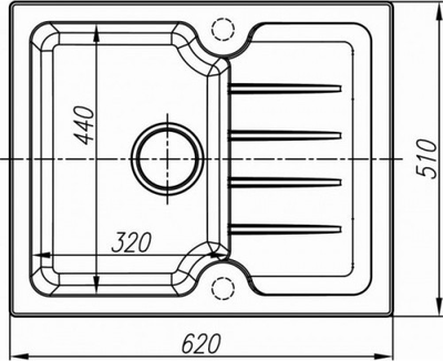 Мойка Dr. GANS Лора-620 (620 x 510 мм)