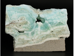 Арагонит голубой, полировка с двух сторон, Африка (82*62*15 мм, 131 г) №37760