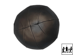 Мяч медбол 1кг из натуральной кожи со шнуровкой