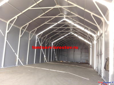 Изготовление металлоконструкции с тентовым покрытием на крыше