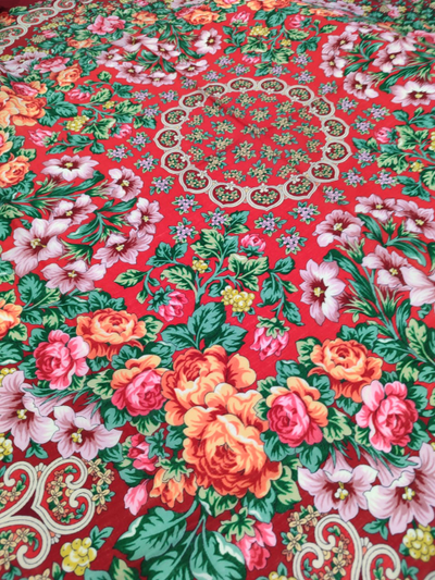 Павловопосадский платок Солнечный круг 2037-6