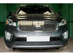 Защита радиатора Kia Sorento Prime 2015-2017 black PREMIUM